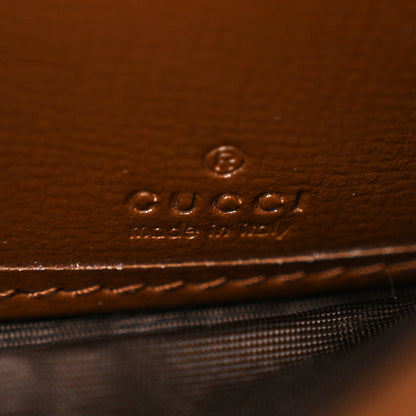 Gucci GG Supreme Monogram Azalea Calfskin Web Jackie 1961 Chain Wallet Beige Ebony Brown Sugar 6 of 10