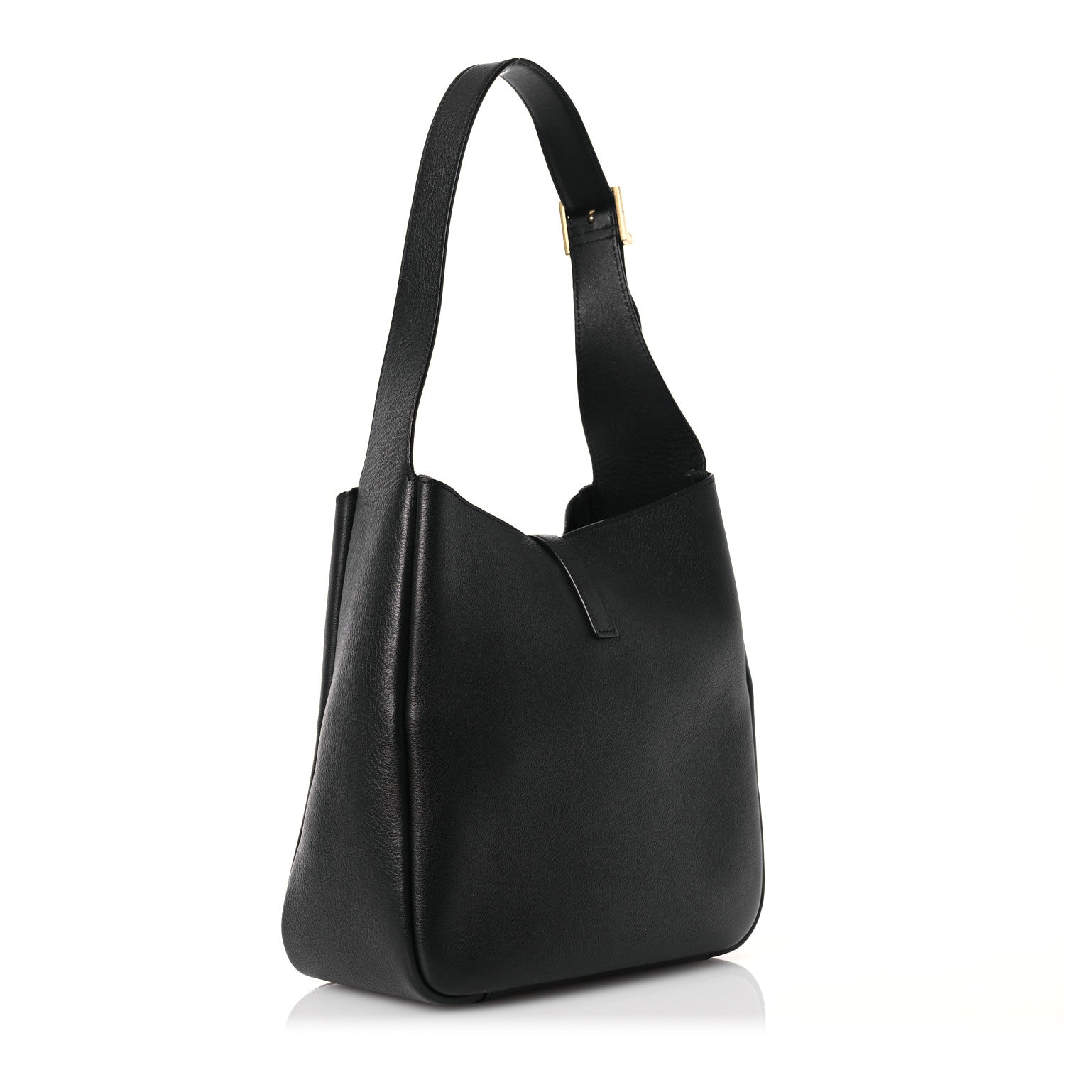 Saint Laurent Smooth Calfskin Small Le 5 A 7 Soft Hobo Black 3 of 17