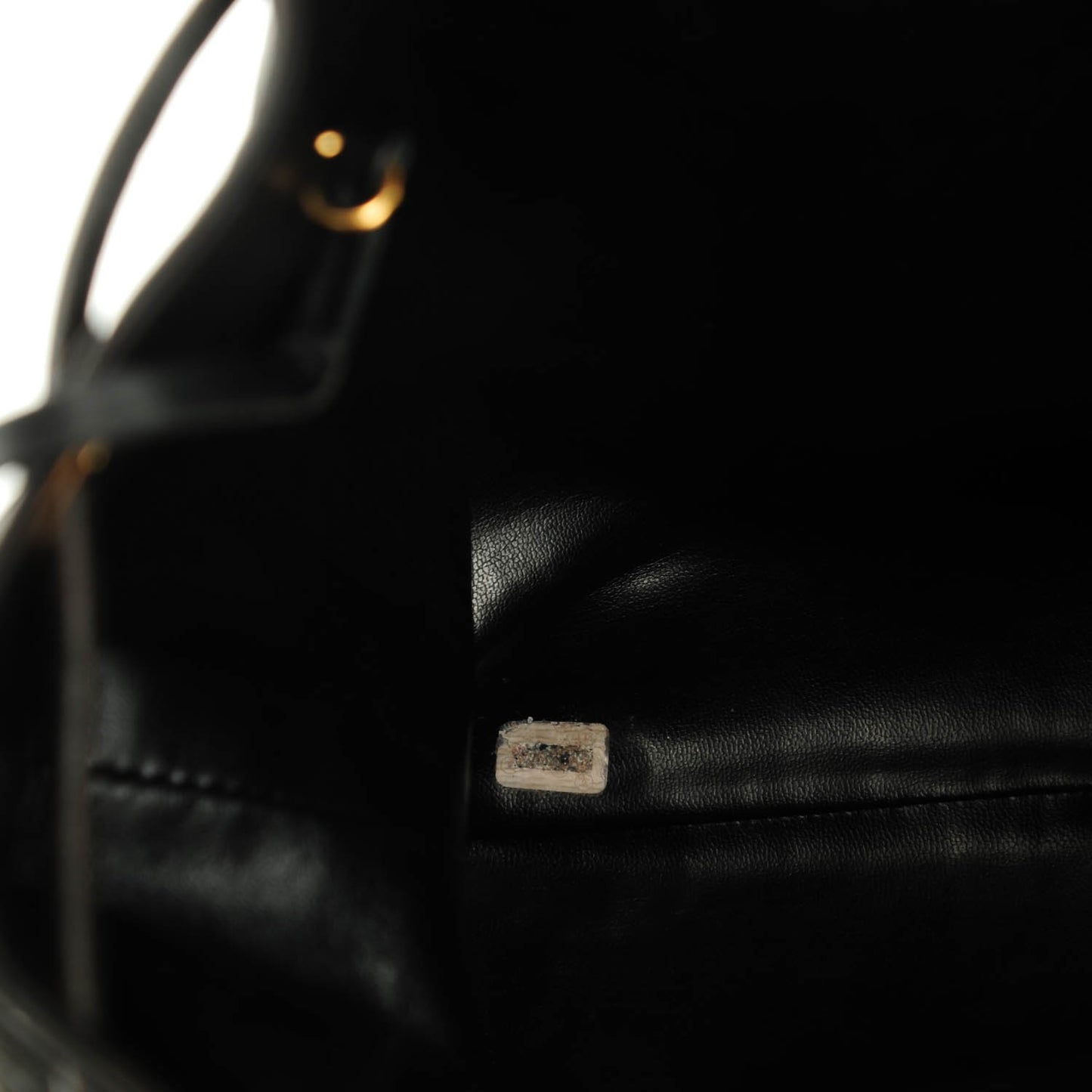 Lambskin CC Drawstring Shoulder Bag Black