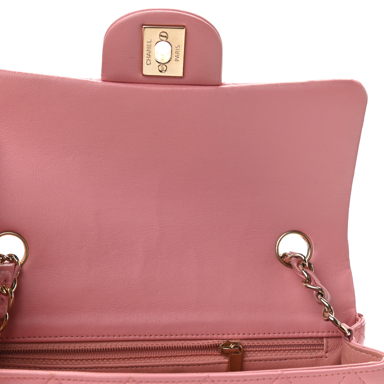 Chanel Lambskin Quilted Mini Rectangular Flap Pink 8 of 12