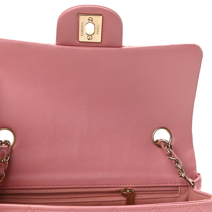 Chanel Lambskin Quilted Mini Rectangular Flap Pink 8 of 12