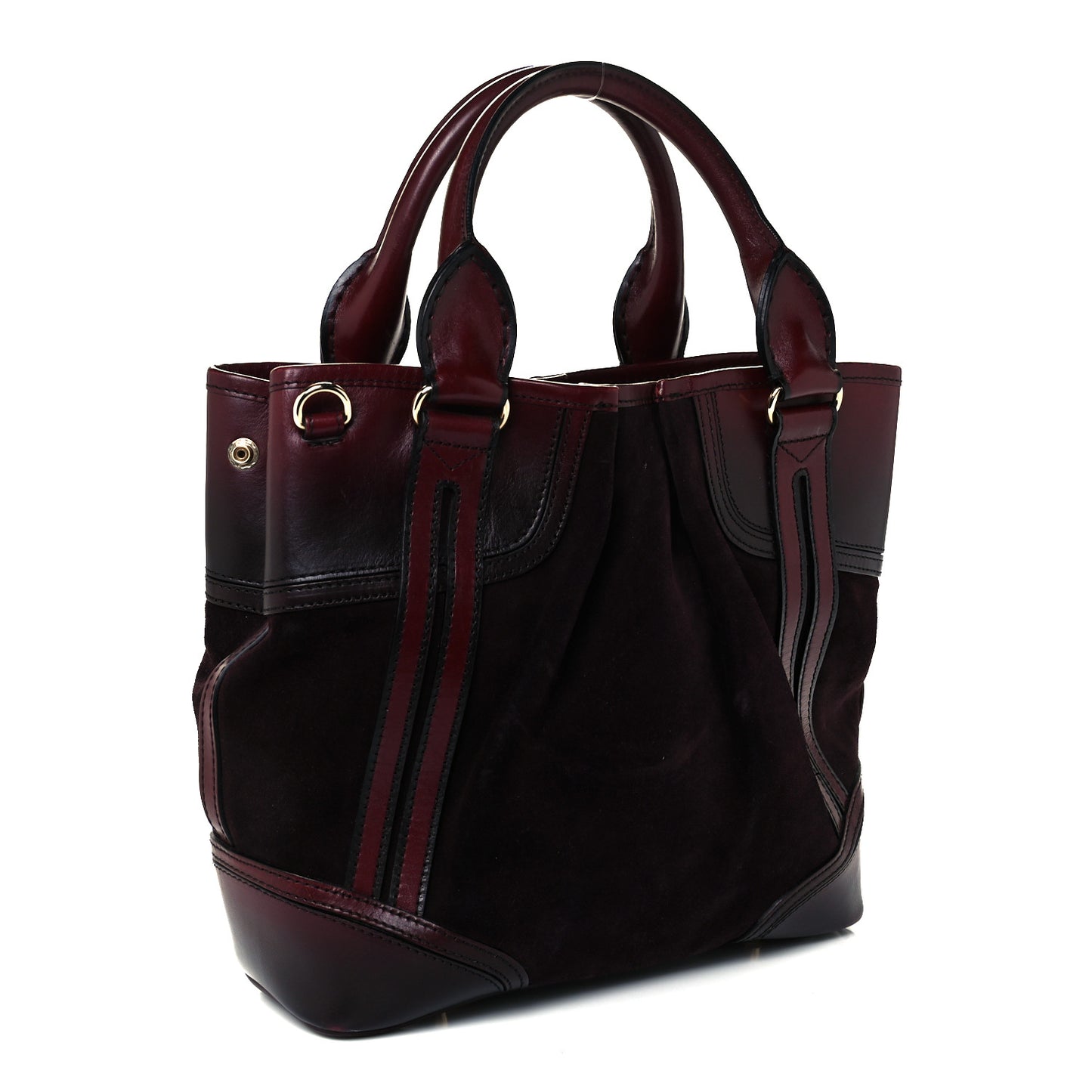 Suede Calfskin Medium Whipstitch Tote