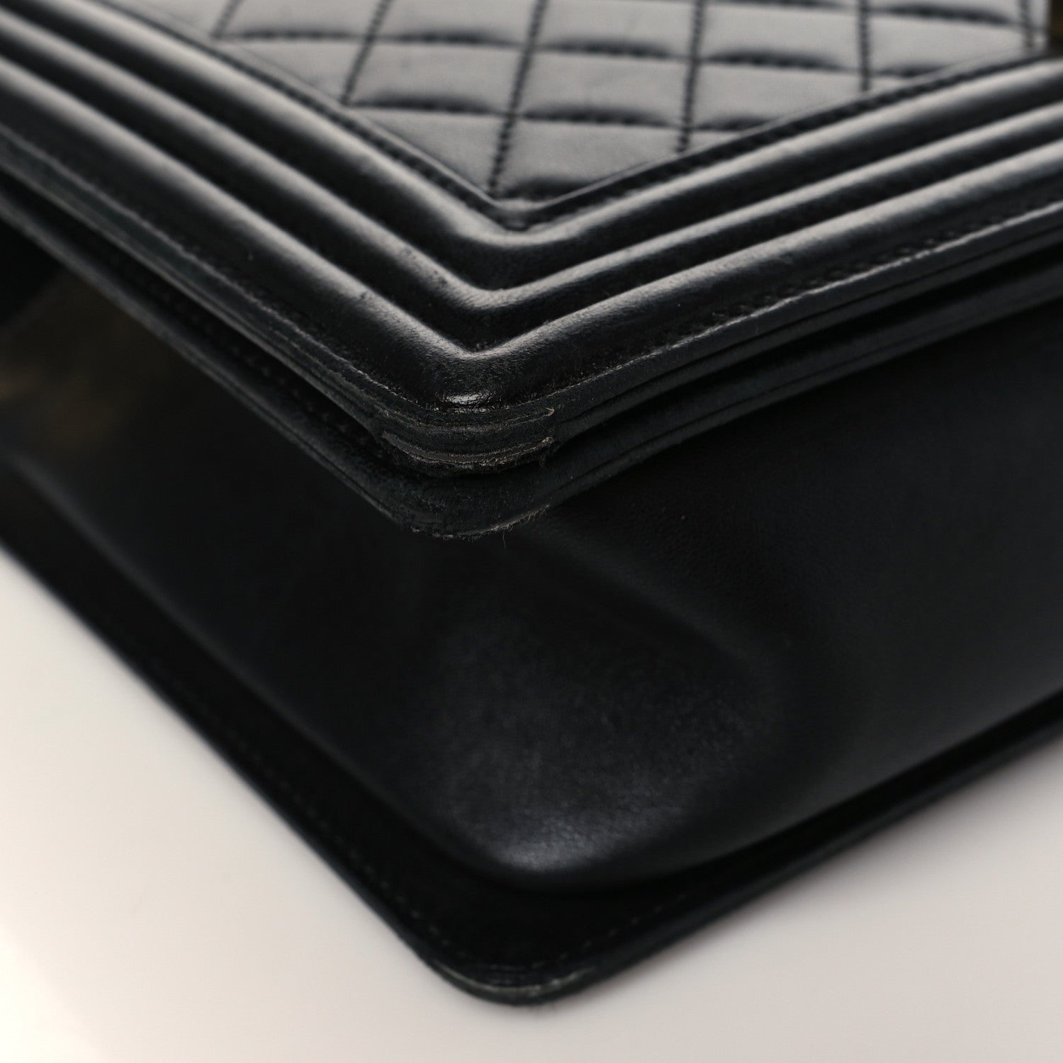 Chanel Lambskin Quilted New Medium Boy Flap Black 6 of 11