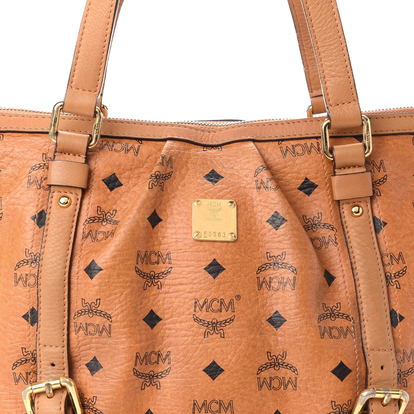 Visetos Medium Essentials Shopper Tote Cognac