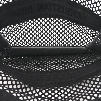 Christian Dior Mesh Embroidered Large Book Tote Black 5 of 10