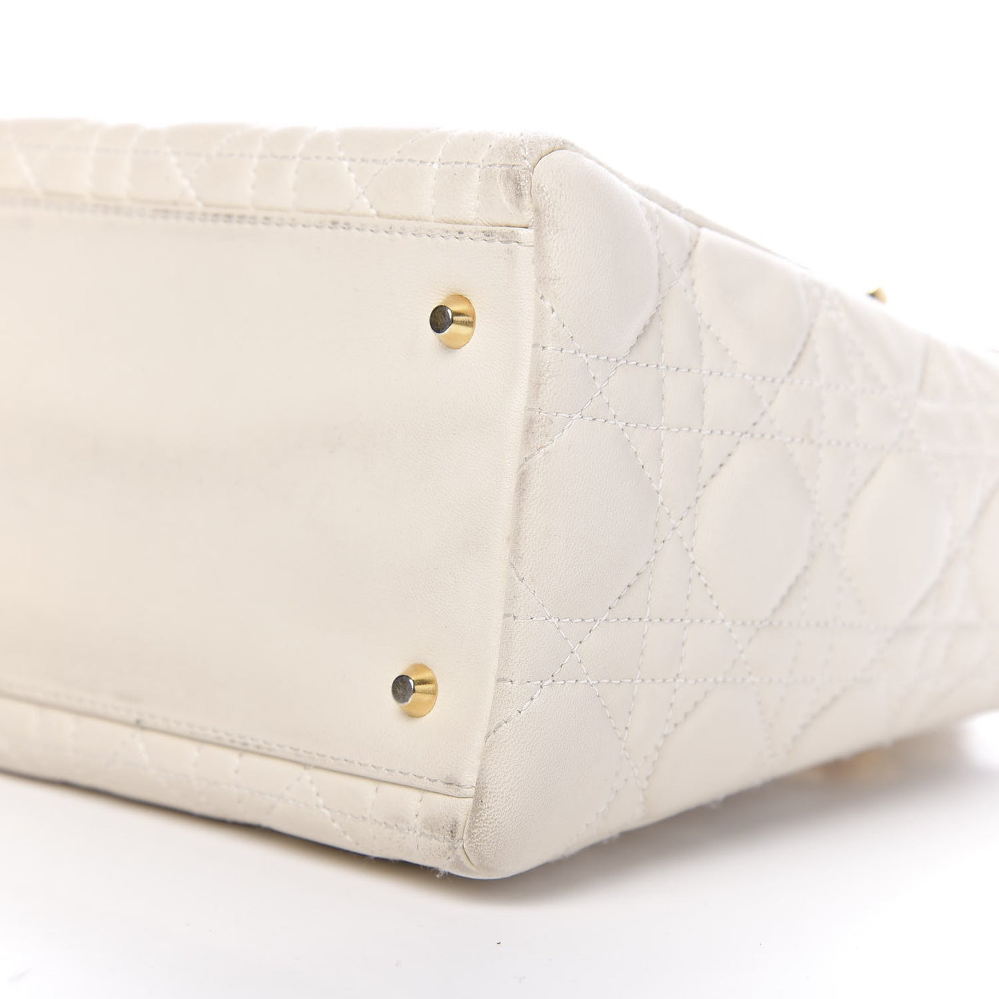 Lambskin Cannage Medium Lady Dior Light Beige