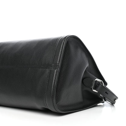 Alexander McQueen Pebbled Calfskin Small Skull Padlock Zip Around Tote Black 11 of 12