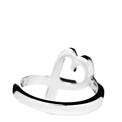 Tiffany Sterling Silver Paloma Picasso Loving Heart Ring 52 6 4 of 5