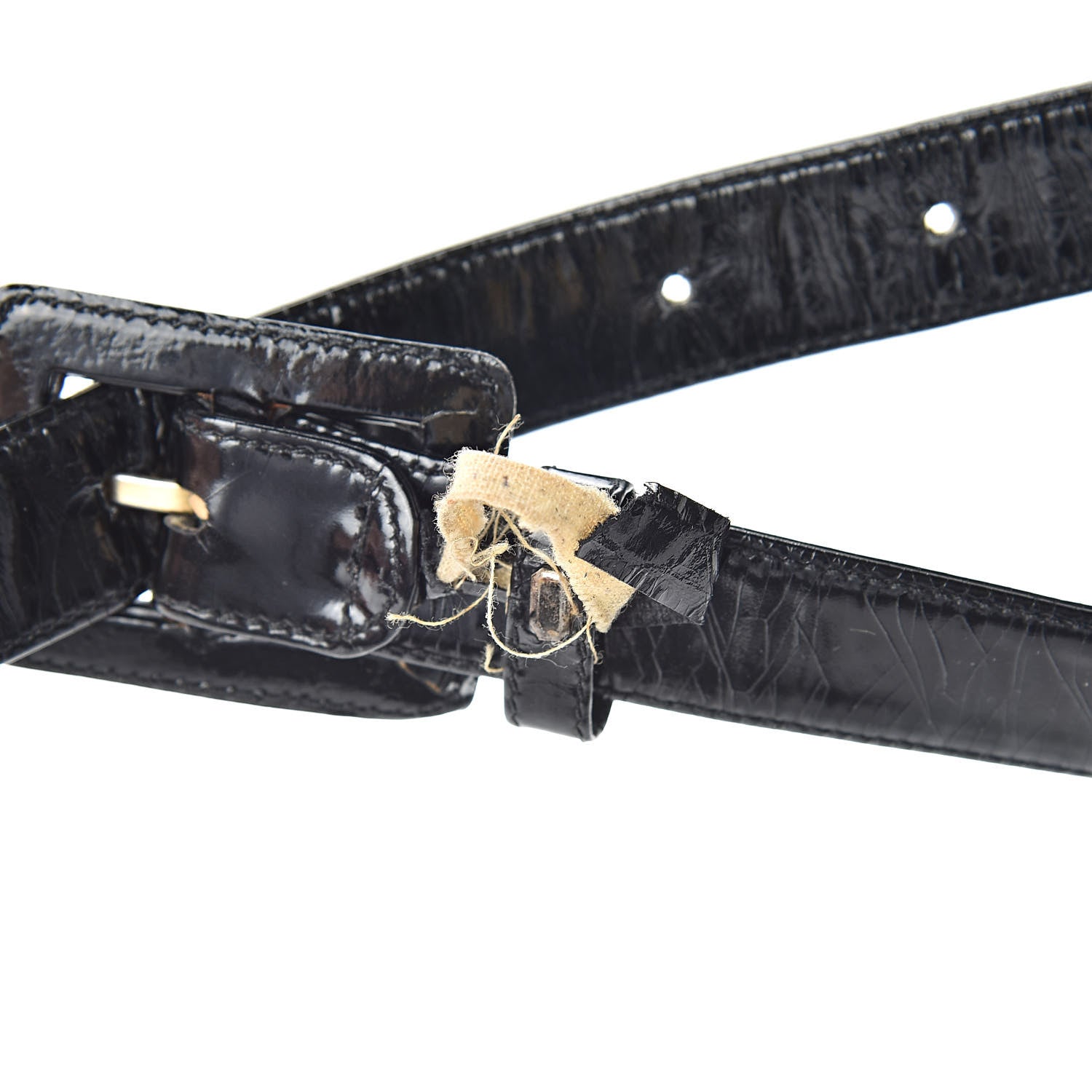 Chanel Patent Chevron Quilted Belt Bag 80 32 Black 17 of 24