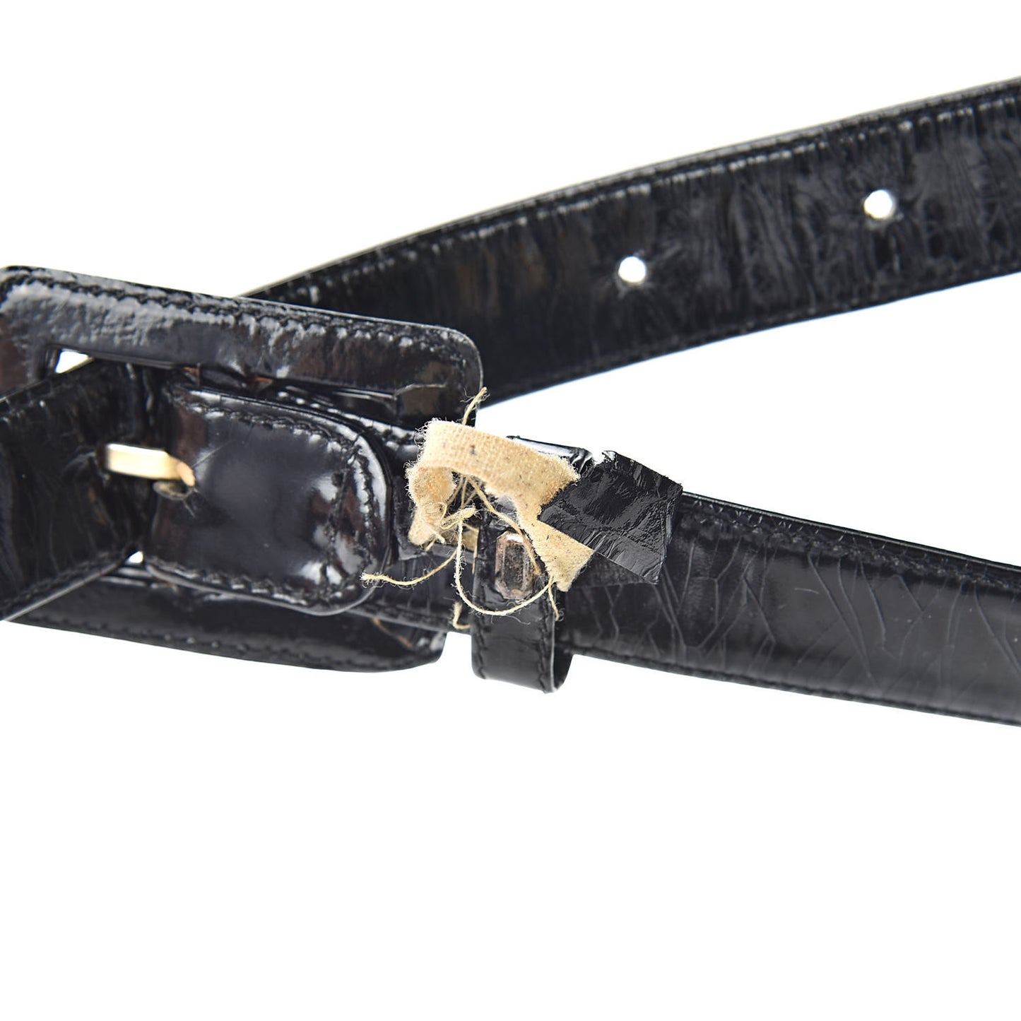 Patent Chevron Quilted Belt Bag 80 32 Black