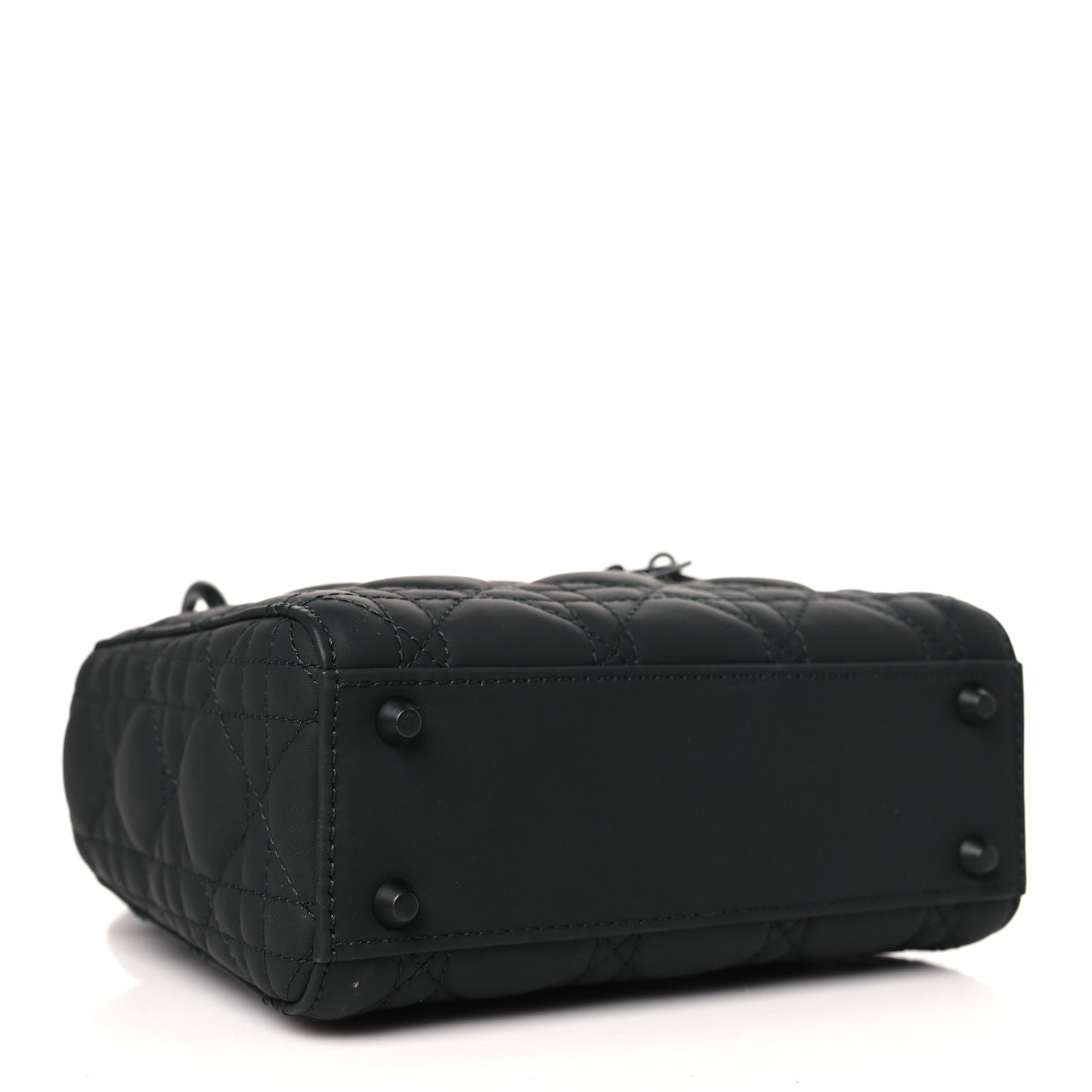 Ultra Matte Calfskin Cannage Mini Lady Dior Black
