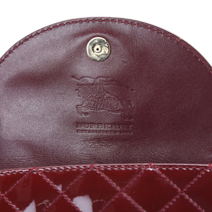 Burberry Patent Calfskin Quilted Mini Crossbody Bag Dark Red 5 of 12
