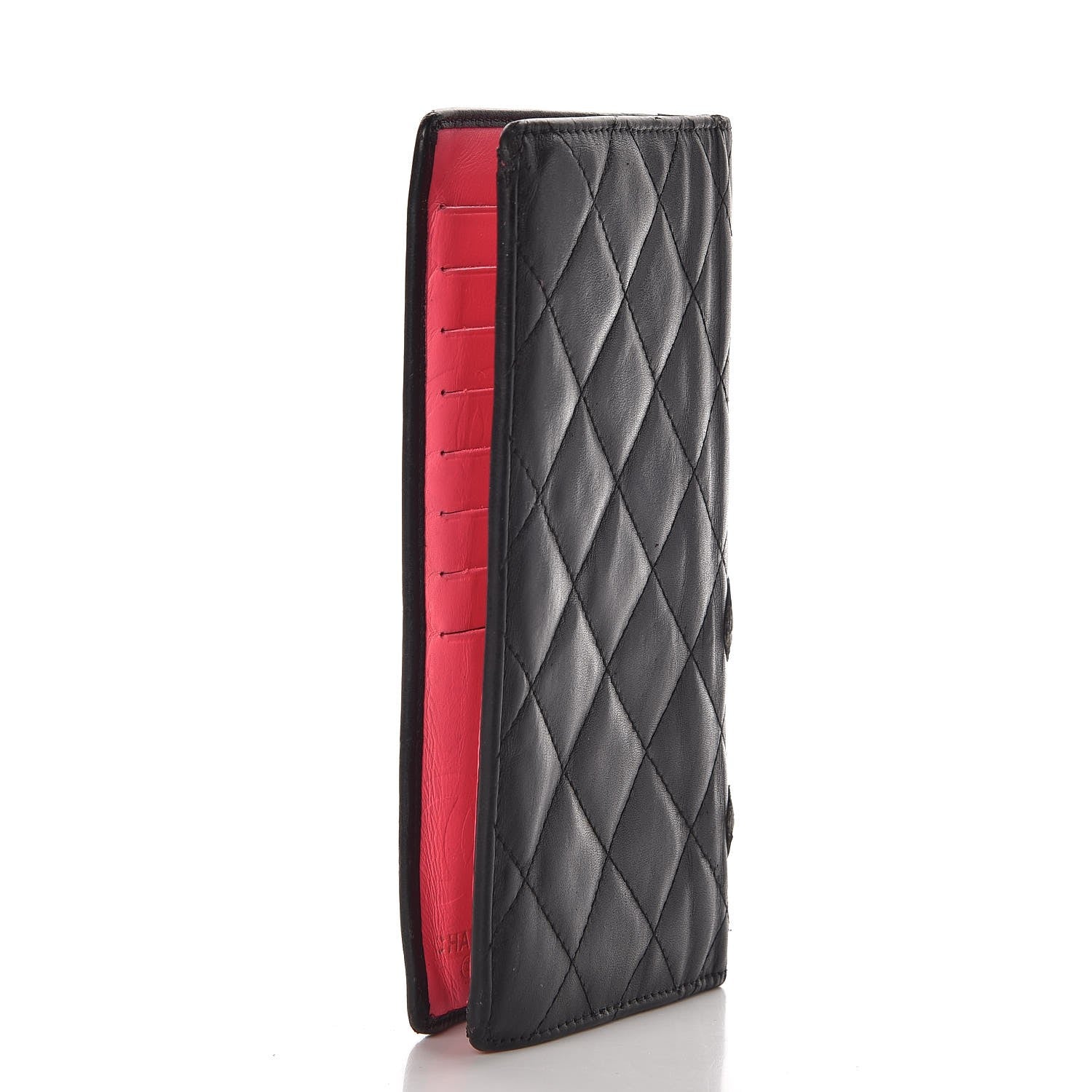 Chanel Calfskin Quilted Cambon Yen Wallet Black 3 of 9