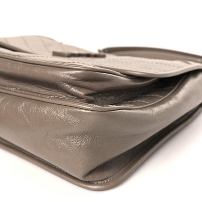 Saint Laurent Crinkled Calfskin Matelasse Monogram Medium Niki Chain Satchel Light Taupe 9 of 9