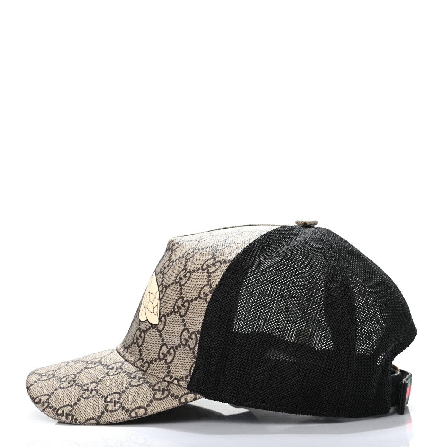 Gucci GG Supreme Monogram Bee Print Baseball Hat M Beige 4 of 9