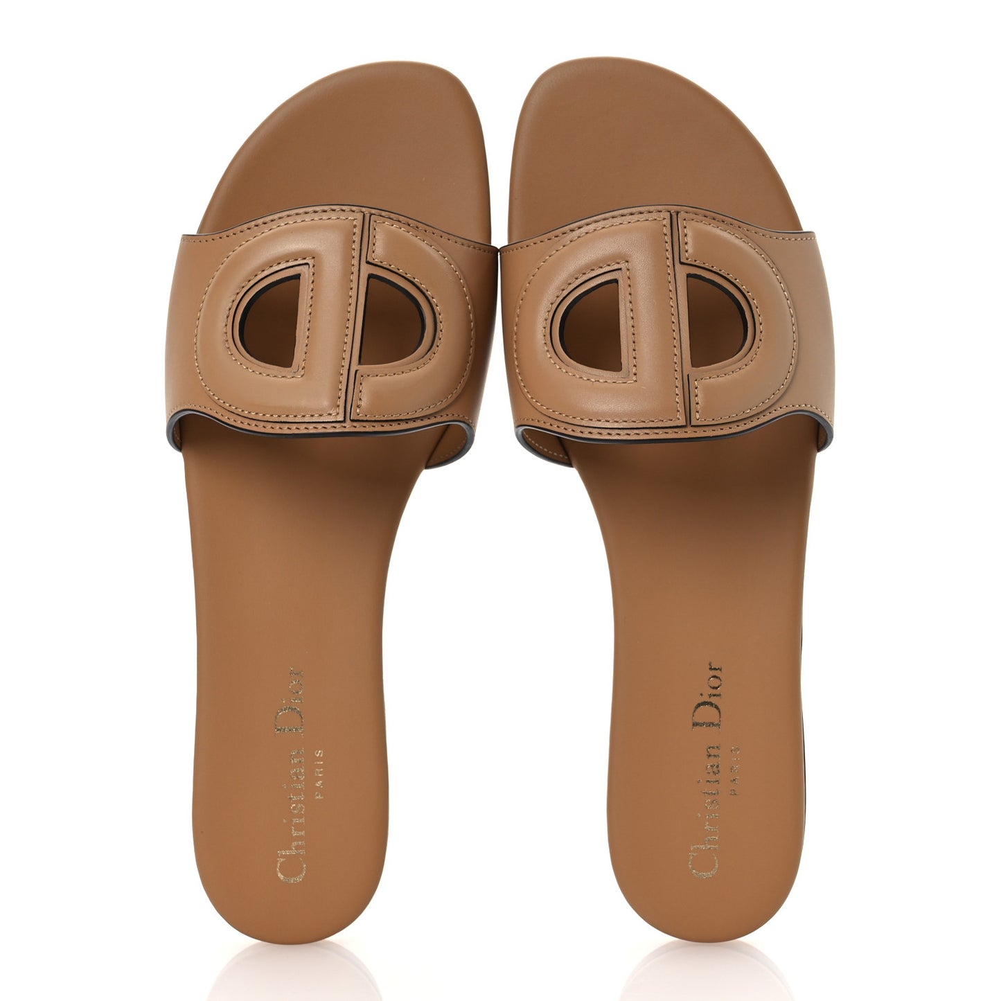 Calfskin D-Club Mule Sandal 40 Natural
