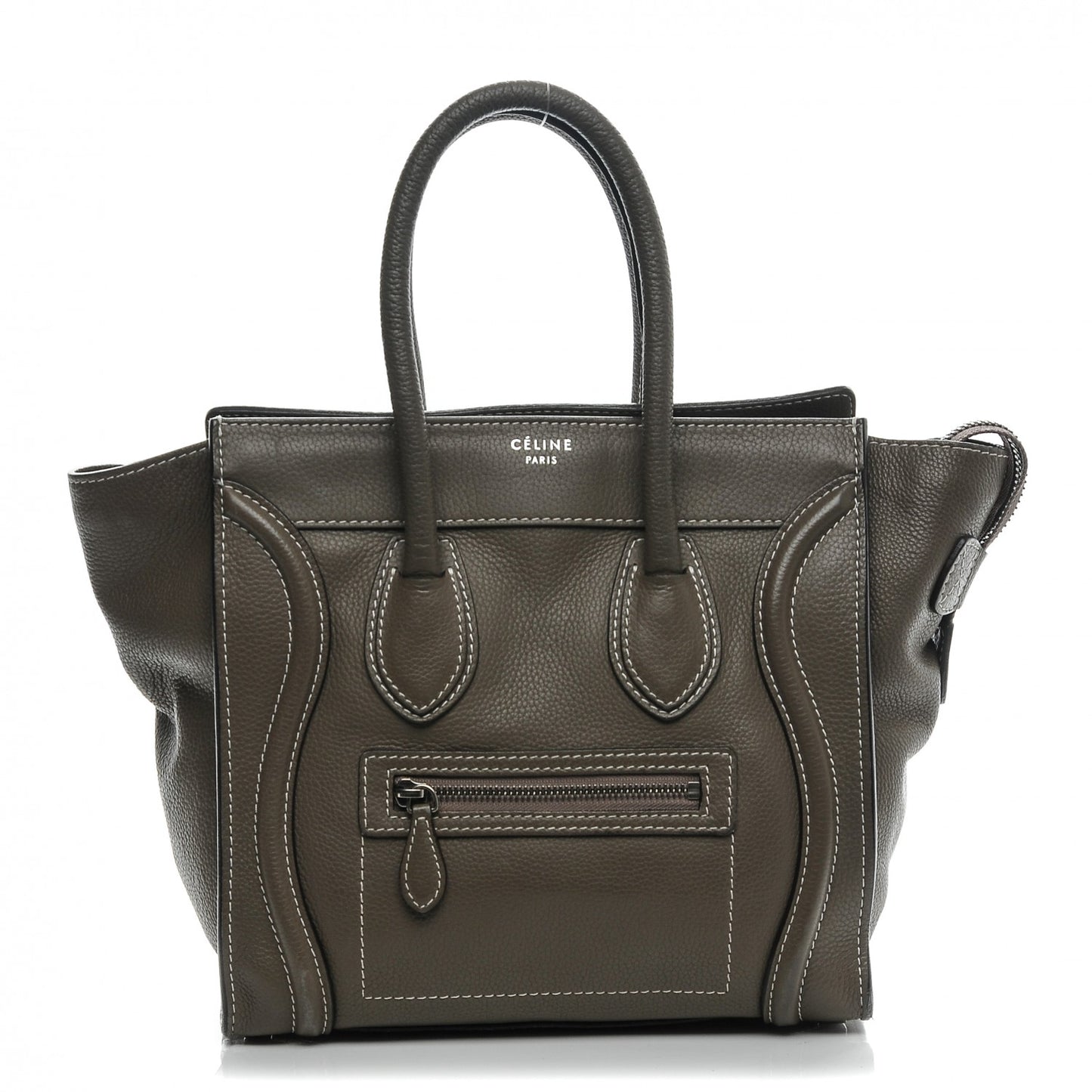 Drummed Calfskin Micro Luggage Souris