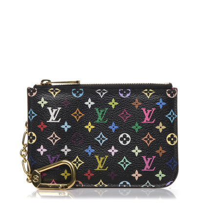 Louis Vuitton Monogram Multicolor Key Pouch Black Grenade 1 of 6