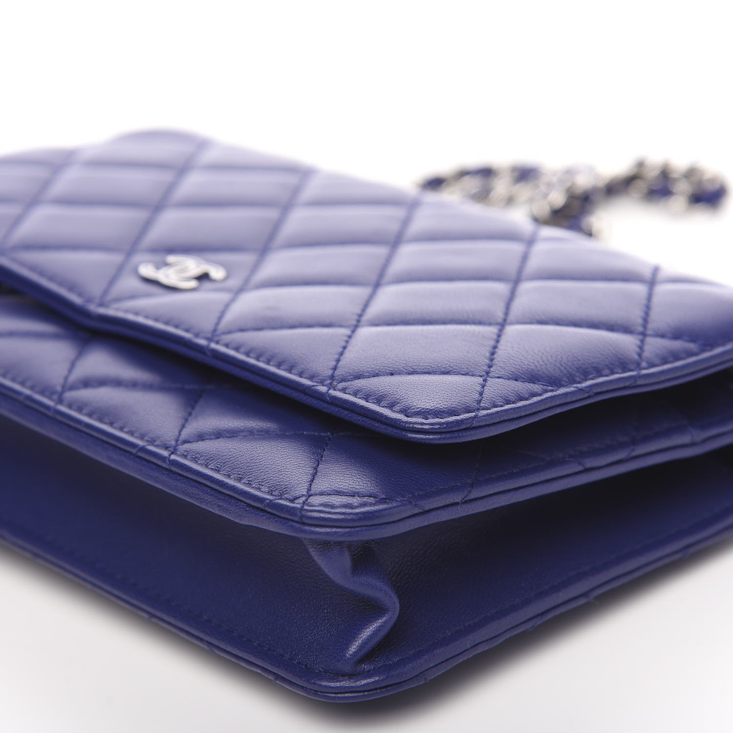 Chanel Lambskin Quilted Wallet On Chain WOC Purple 6 of 12