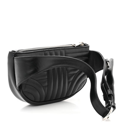 Prada Soft Calfskin Impunture Diagramme Belt Bag Black 3 of 10