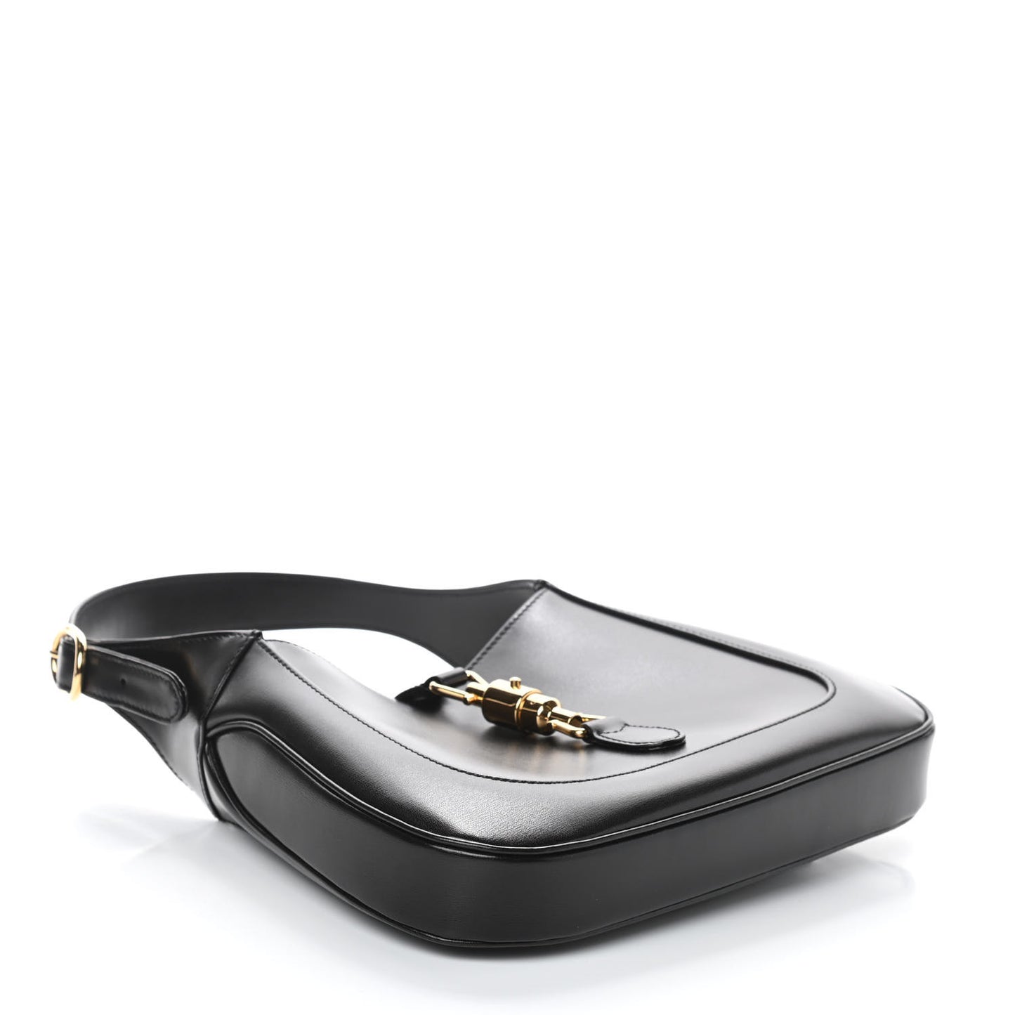 Boarded Dyana Lux Calfskin Small Jackie 1961 Hobo Black