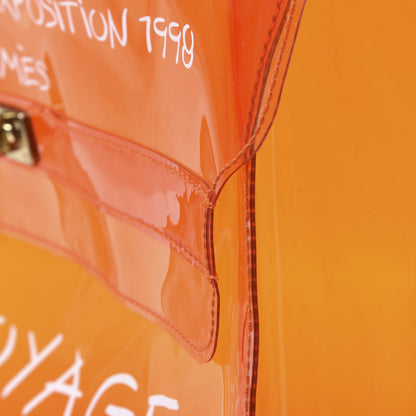 Hermes Vinyl Souvenir De L'Exposition Kelly Orange 7 of 12