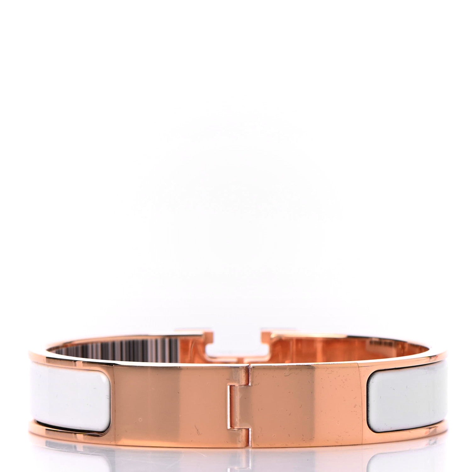 Hermes Enamel Narrow Clic Clac H Bracelet PM White 3 of 4