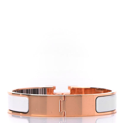Hermes Enamel Narrow Clic Clac H Bracelet PM White 3 of 4