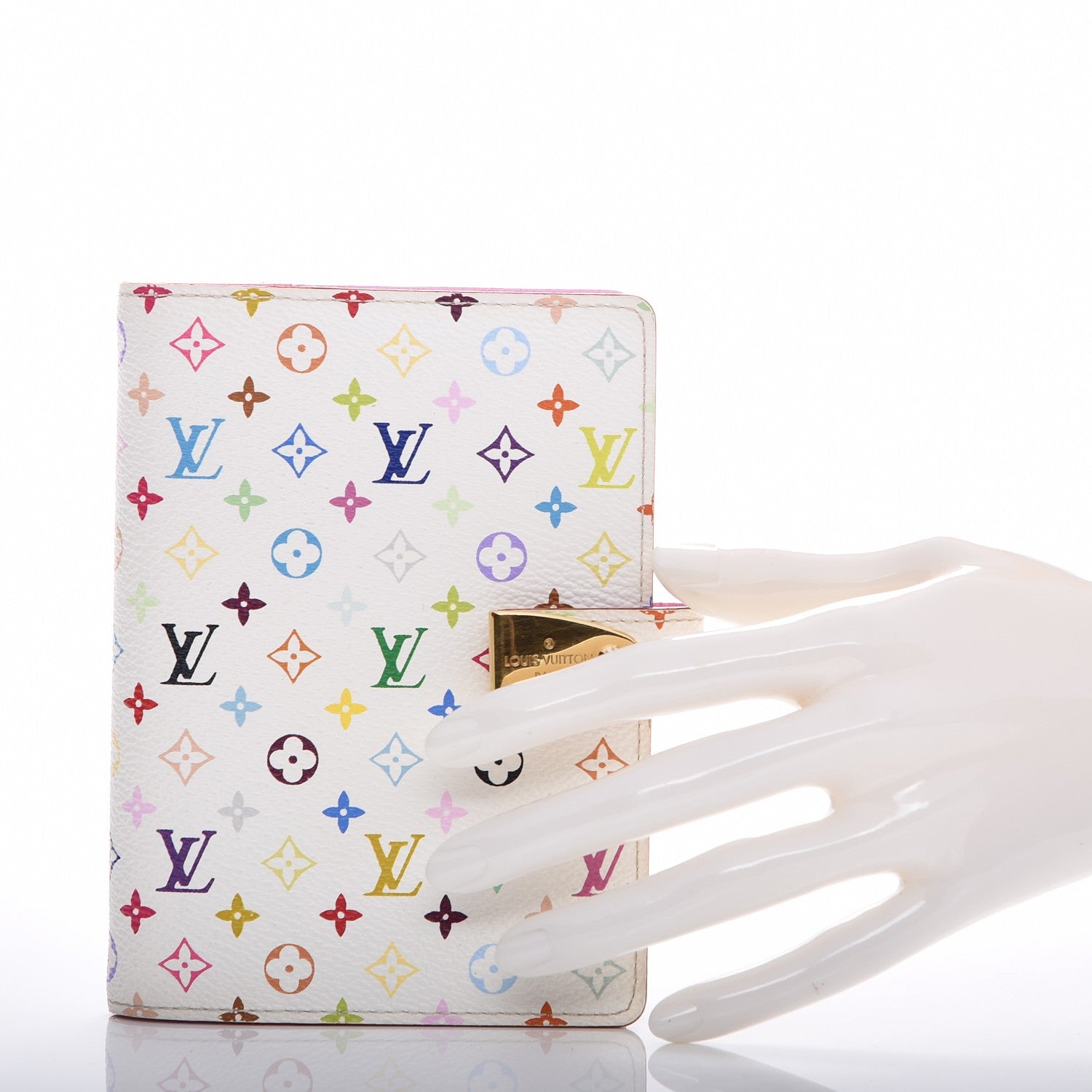Louis Vuitton Monogram Multicolor Partenaire Agenda Cover PM White Litchi 2 of 8