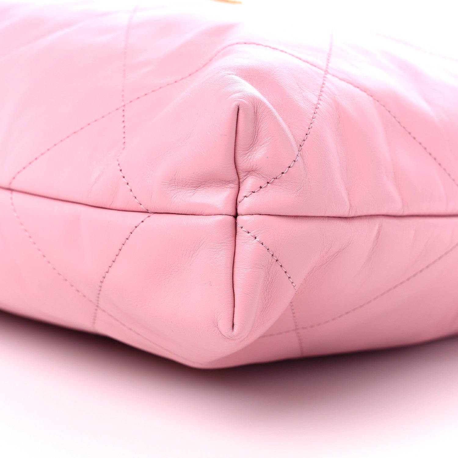 Chanel Shiny Calfskin Quilted Chanel 22 Drawstring Bag Light Pink 10 of 11