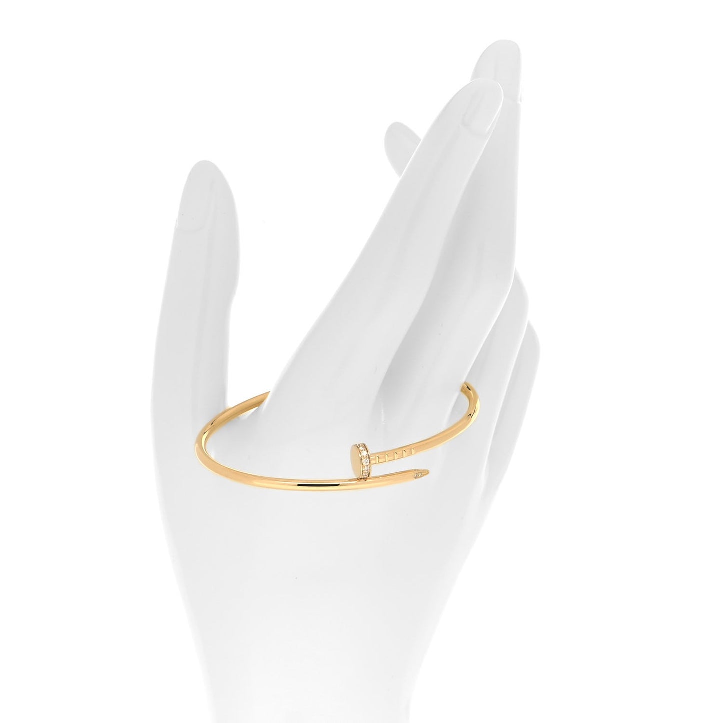 18K Yellow Gold Diamond Small Juste Un Clou Bracelet 17