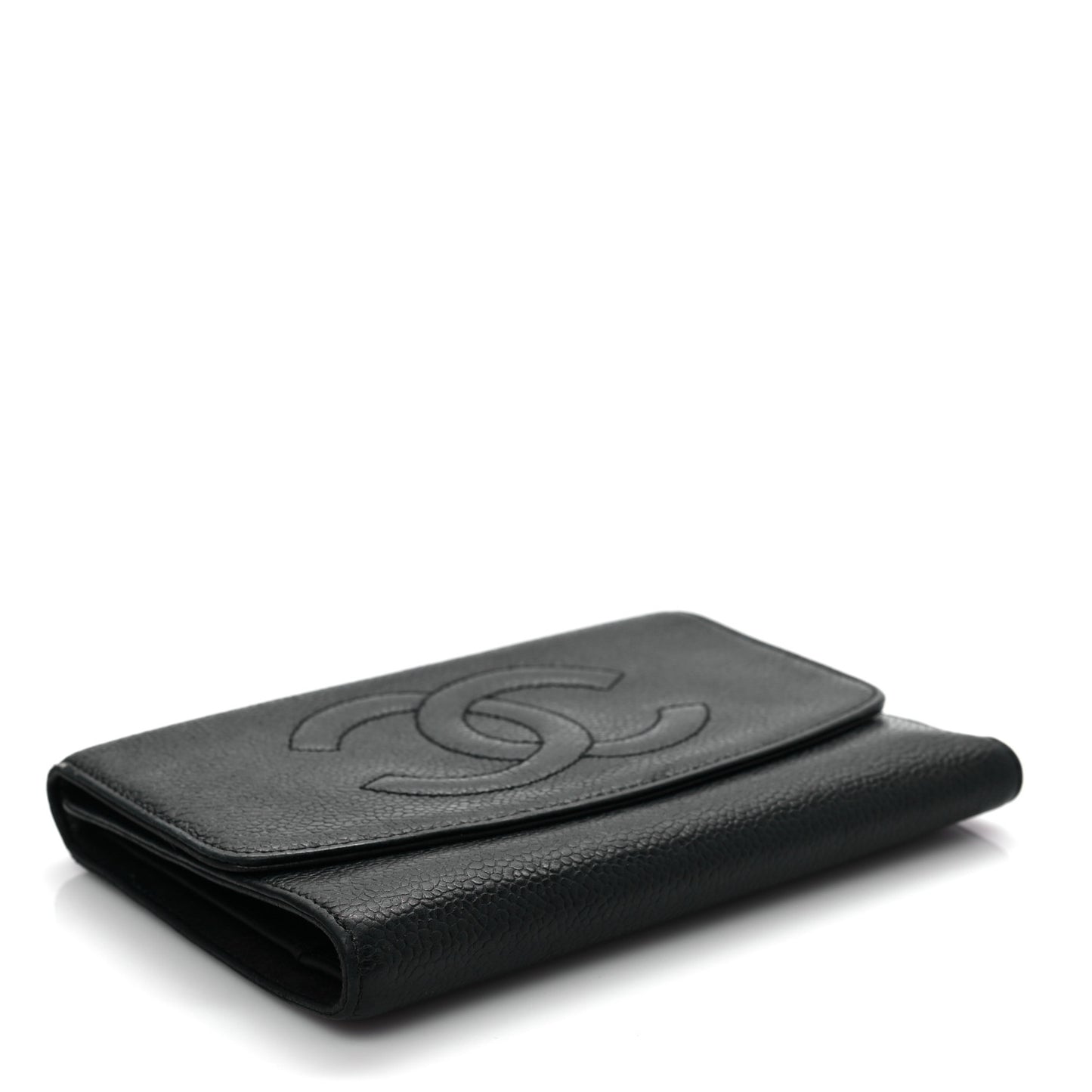 Caviar Timeless CC Flap Wallet Black