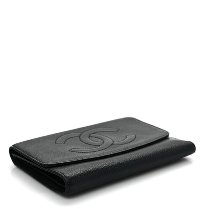 Chanel Caviar Timeless CC Flap Wallet Black 3 of 11