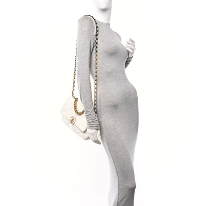 Chanel Lambskin Quilted Medium Chanel 19 Flap White 2 of 10