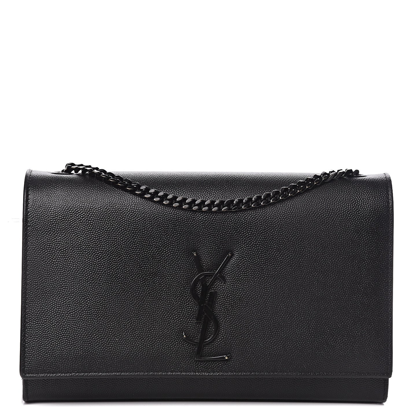 Grain De Poudre Medium Classic Monogram Kate Satchel Black