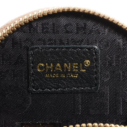 Chanel Lambskin Round Camellia CC Coin Purse Black 6 of 7