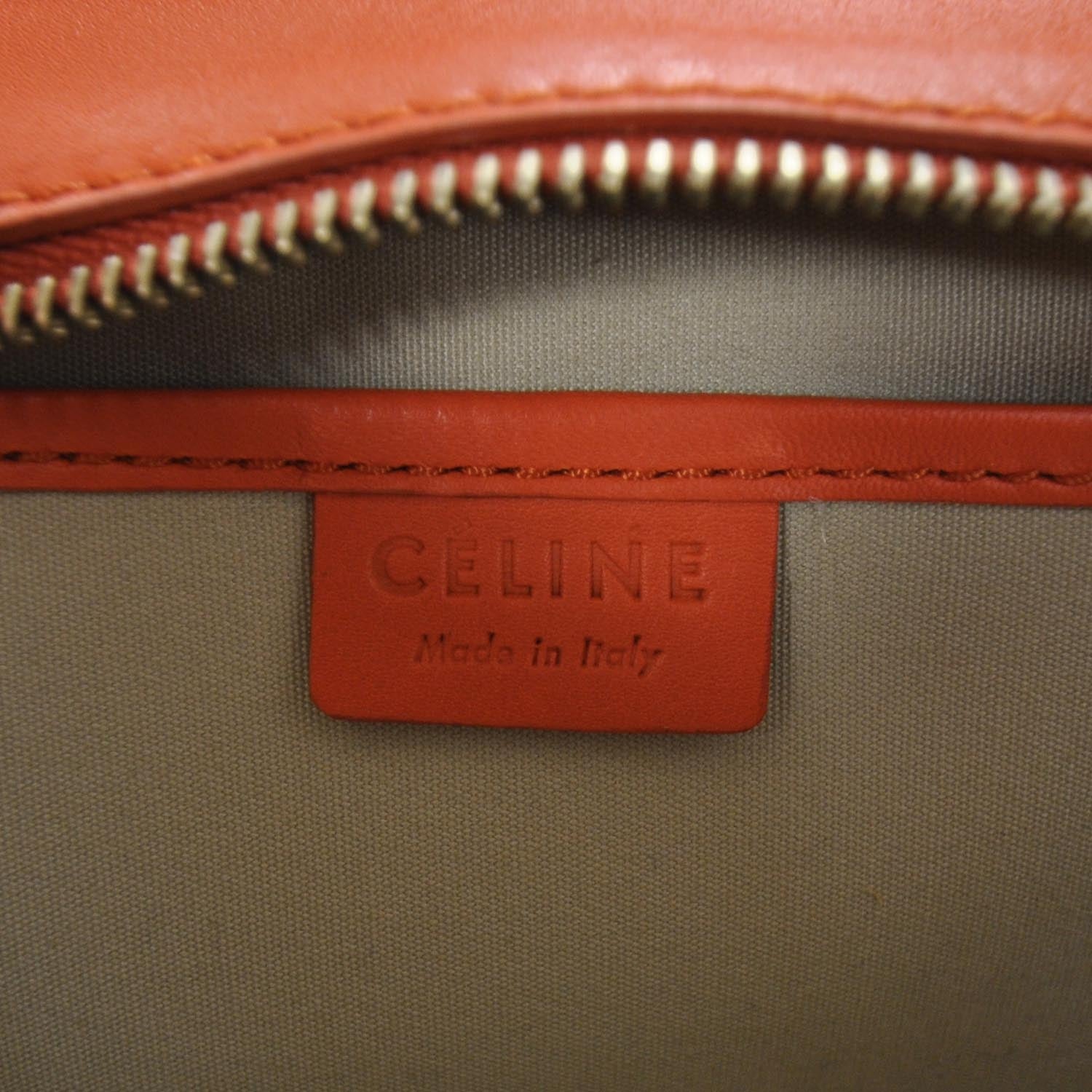 Celine Smooth Calfskin Nano Luggage Orange 8 of 9