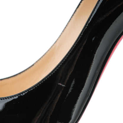 Christian Louboutin Patent Decollete 100 Pumps 37 Black 8 of 10