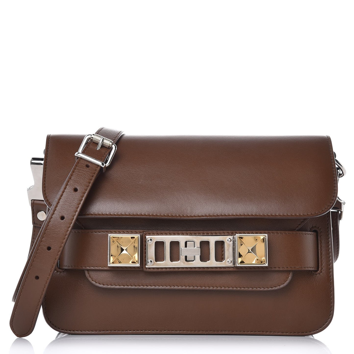 Smooth Calfskin Mini PS11 Classic Shoulder Bag Hazelnut