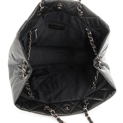 Chanel Soft Caviar Quilted Large Cells Tote Black 5 of 7