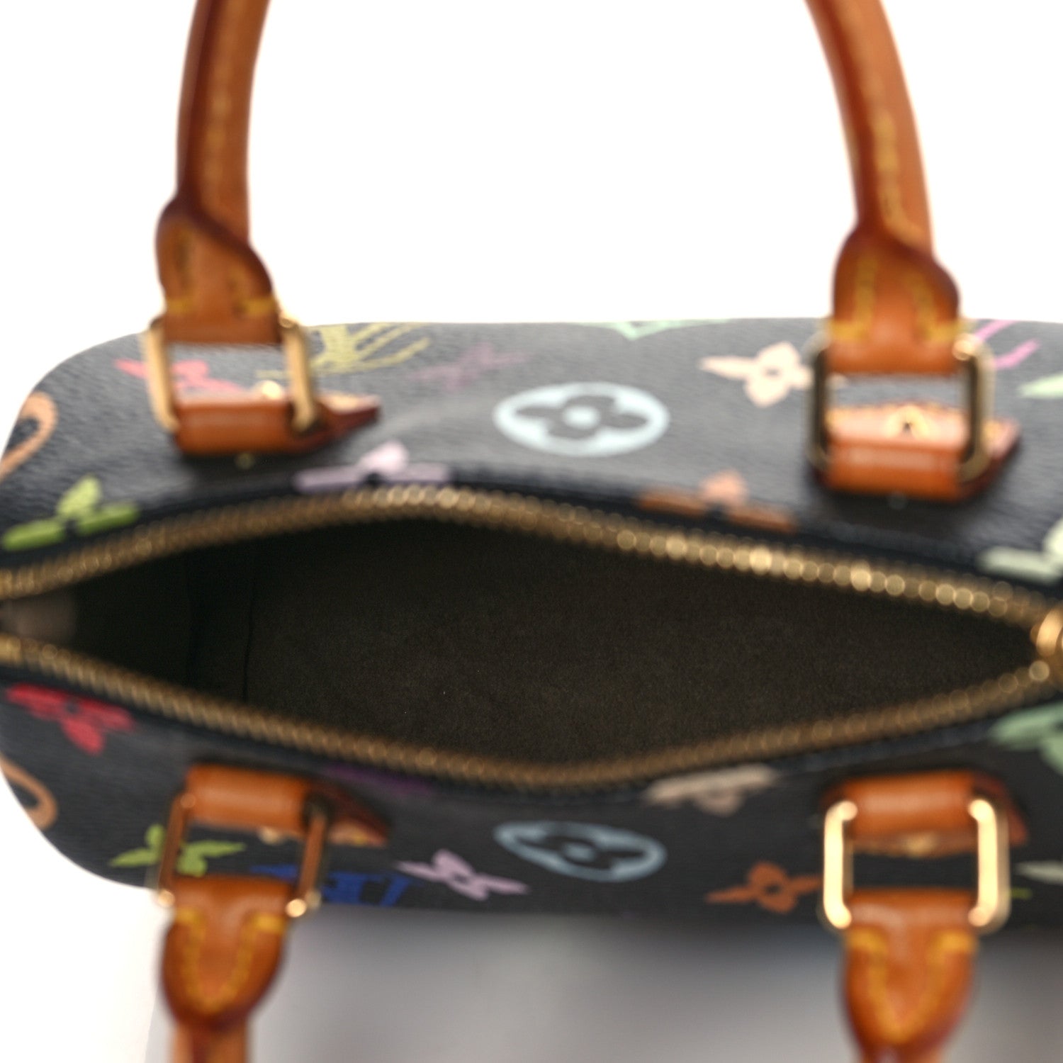 Louis Vuitton Monogram Multicolor Mini Sac HL Speedy Black 4 of 7