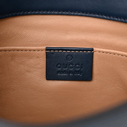 Gucci Nappa Pearl Studded Mini Queen Margaret Broadway Shoulder Bag Blue Agata 6 of 13