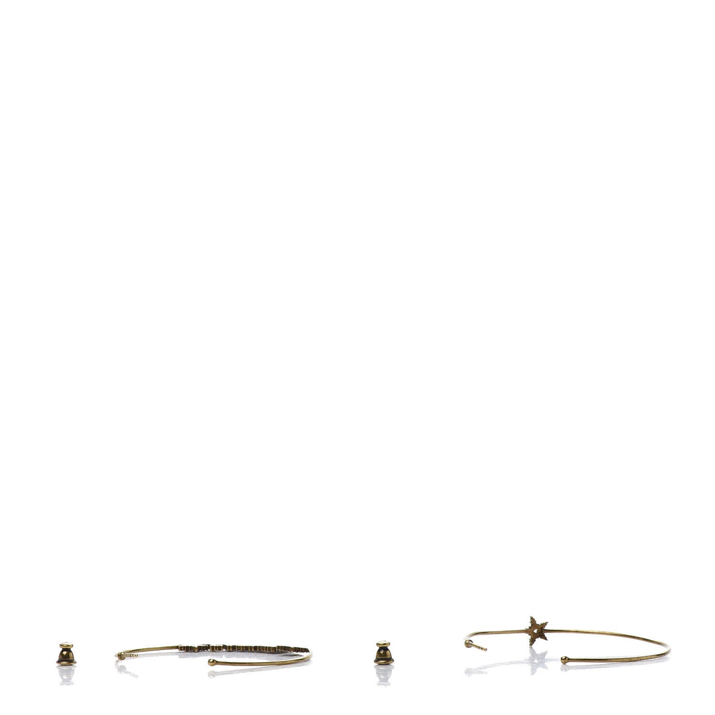 Metal J'Adior Hoop Earrings Aged Gold