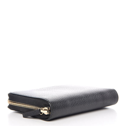 Gucci Pebbled Calfskin Zip Around Wallet Black 4 of 11