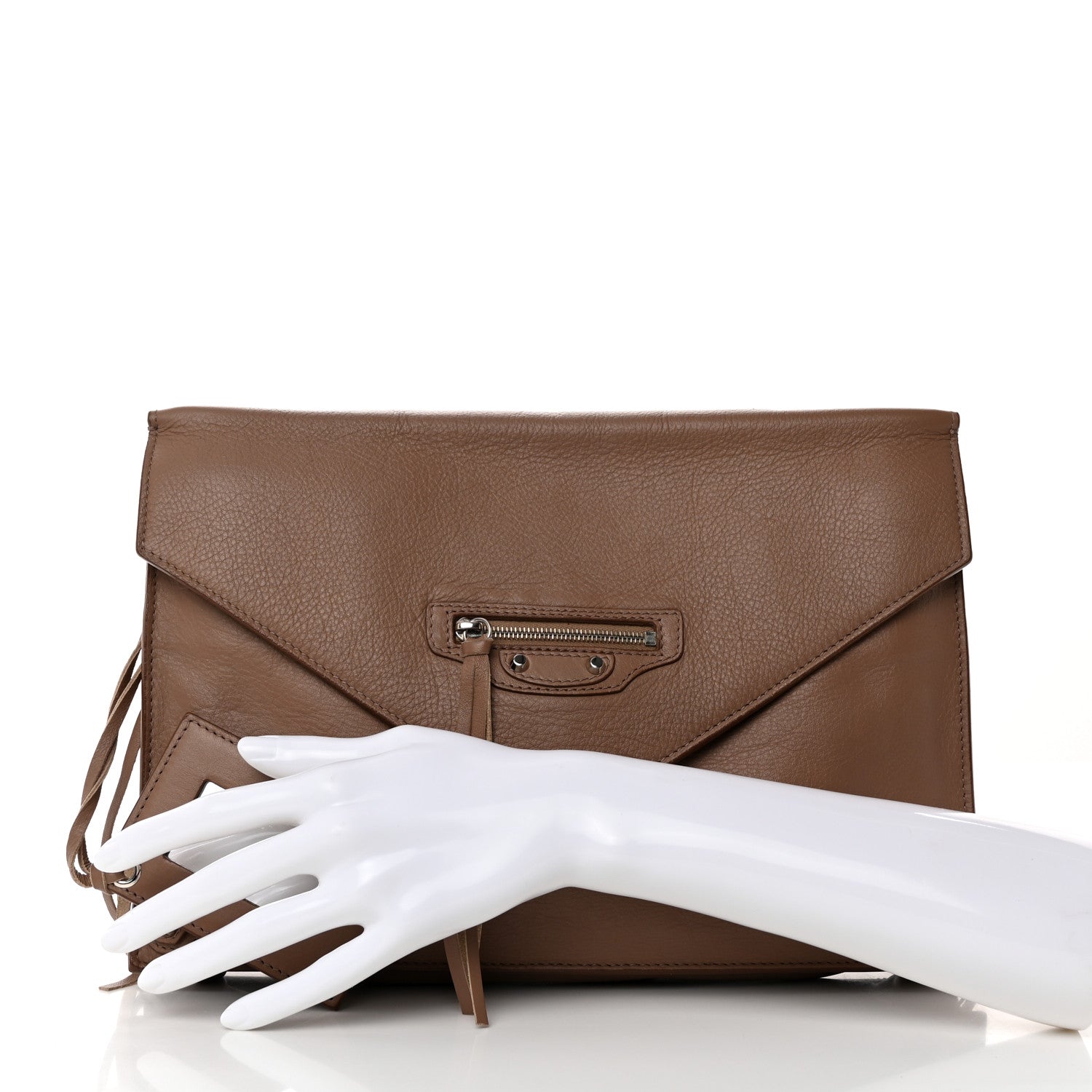 Balenciaga Veau Papier Sight Clutch Sable 2 of 7