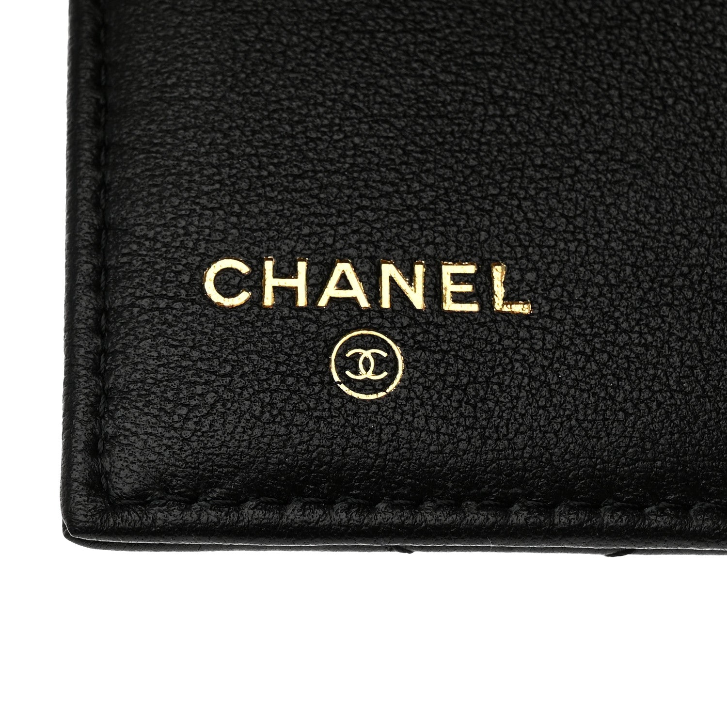 Chanel Lambskin Enamel Quilted Compact Flap Wallet Black 6 of 9