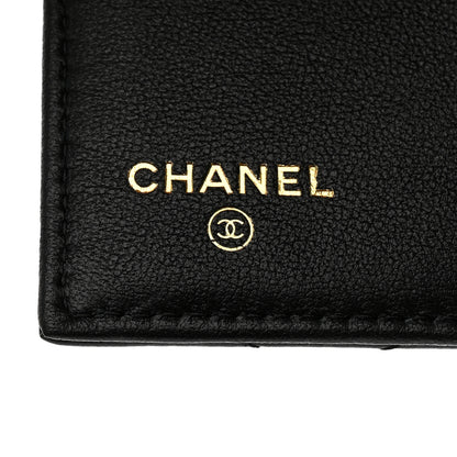 Chanel Lambskin Enamel Quilted Compact Flap Wallet Black 6 of 9