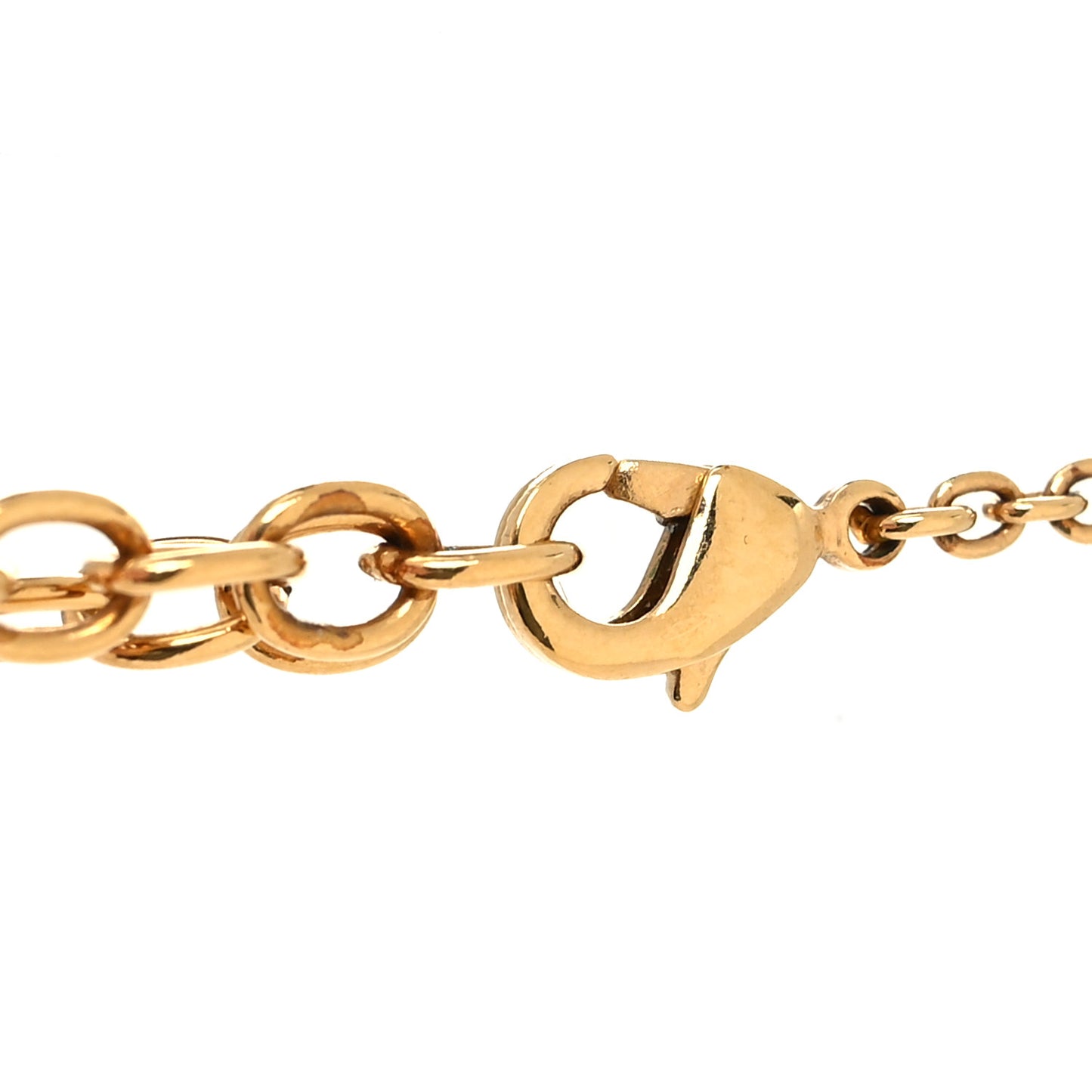 Metal L to V Necklace Gold Silver