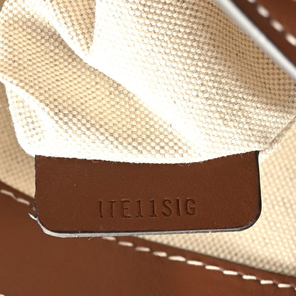 Burberry Calfskin Monogram Motif TB Medium Soft Tote Brown 6 of 9