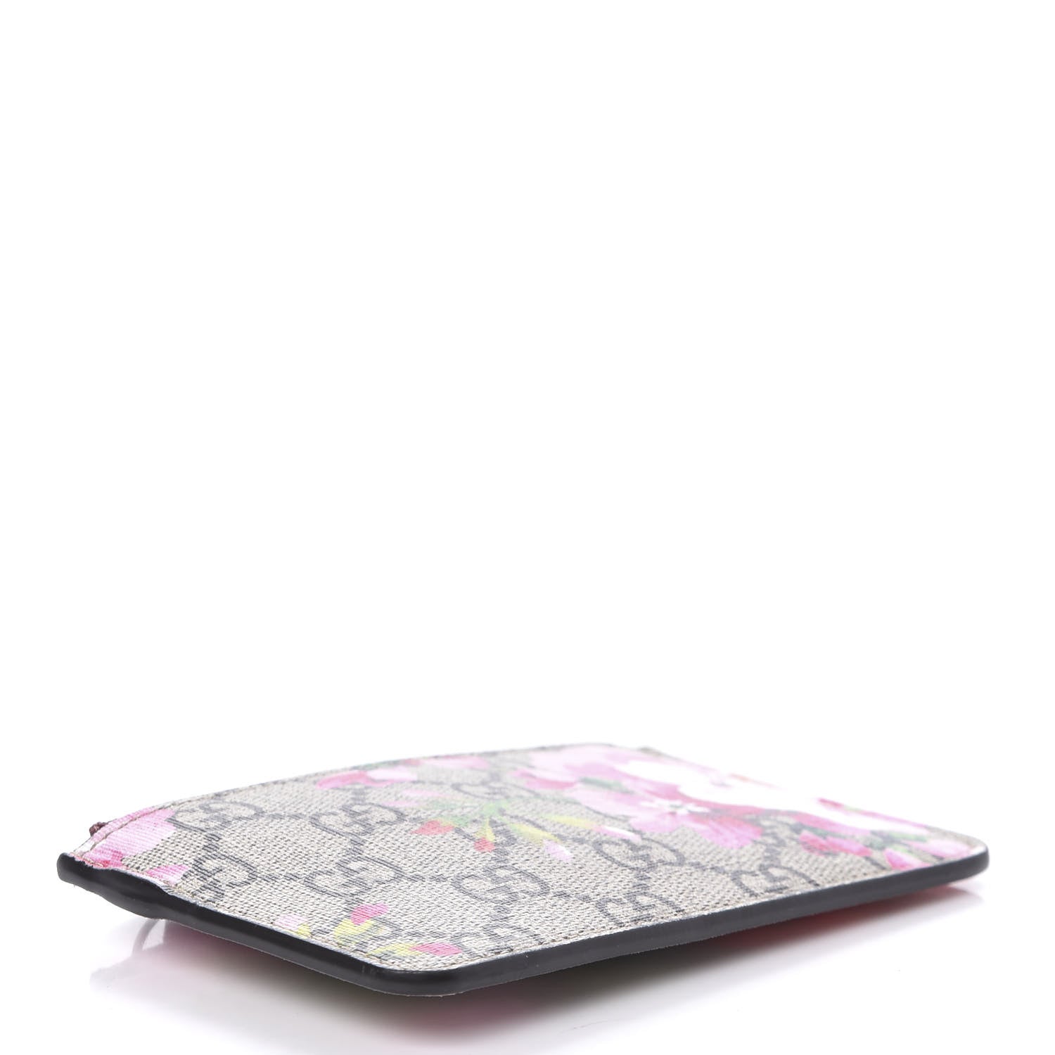 Gucci GG Supreme Monogram Blooms Key Ring Coin Case Beige Multicolor Dry Rose 5 of 7